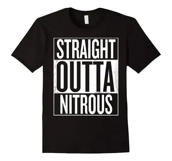 

Straight Outta Nitrous Distressed T-Shirt - Street Round Neck Best Selling Male Natural CottonT Shirt TOP TEE