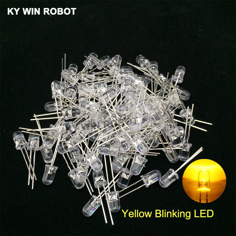 50pcs 5mm White Green Red Blue Yellow Light-Emitting-Diode Automatic Flashing LED Flash Control Blinking 5 mm LED Diode 1.5HZ