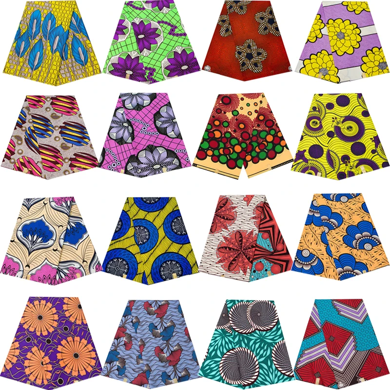 

African Print Fabric Ankara Sewing Patchwork For Party Dress Scarf Craft DIY Material Polyester Good Quality Loincloth Tissu