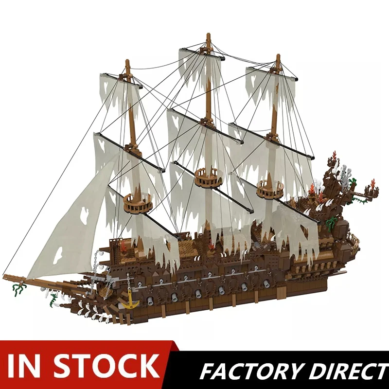 

16016 MOC Movies Series 3652Pcs The Flying the Netherlands Set Building Blocks Bricks Educational Toys Model Boys Gifts