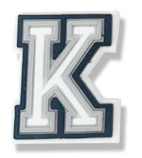 Single Letter 1Pcs Black White Alphabe Shoe charms Button Accessories Shoe DIY Decoration Wristband Kids X-mas Gift  Croc Jibz K