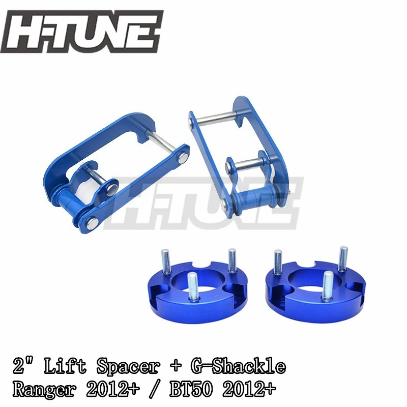 

Lifting Kits Front Coil Spacer Struts and Rear Greasable Shackles Lift Up 2" For RANGER 2012+/BT50 2012+ 4WD