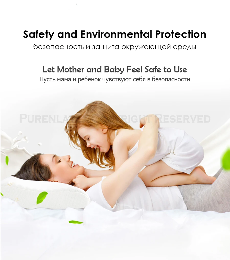 PurenLatex 50x30 Thailand Pure Natural Latex Pillow Spine Neck Protective Student Kid Teenager Cervical Pillow Orthopedic Pillow-xq (5)