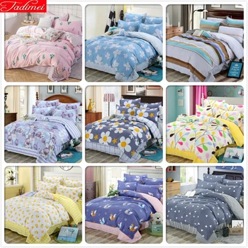 

3/4 pcs Bedding Set Double King Queen Full Twin Single Big Size Duvet Cover Adult Kids Child Soft Cotton Bed Linen Bedspreads 2m
