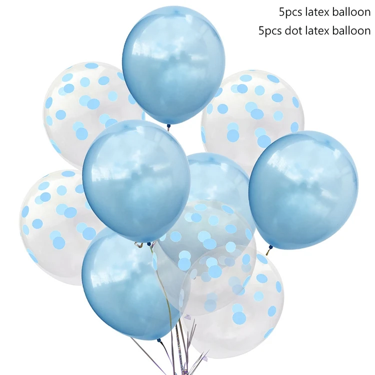Light Blue Set 4 Йориу латексный шар свадьба с днем рождения конфетти для воздушного шара воздушные шары из фольги День рождения украшения Дети взрослый ребенок душ мальчик - Цвет: Light Blue Set 4
