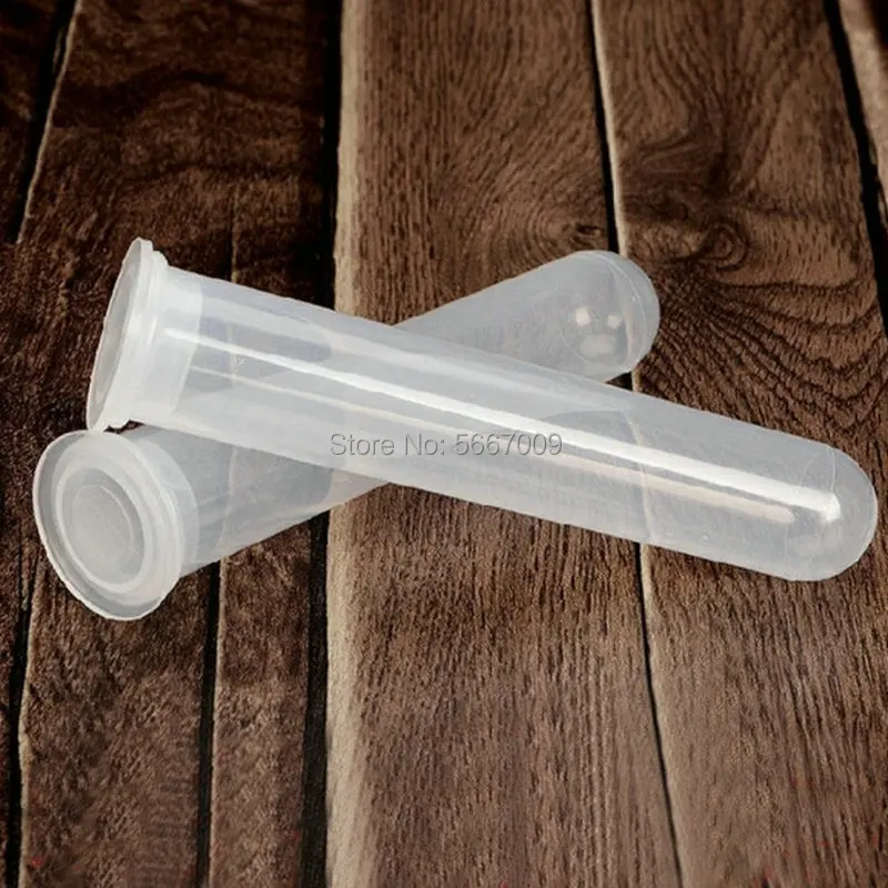 100pcs/lot 10ml Clear Plastic centrifuge tube PP Microcentrifuge Round-bottomed with EP Flat Socket Cap Test Sample Vials