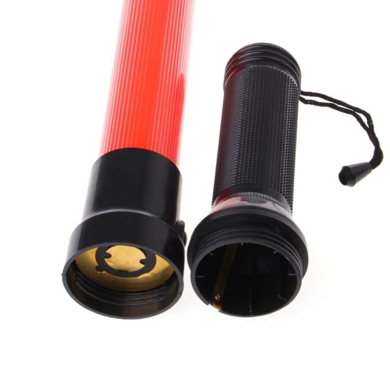 

Plastic Traffic Wand Powerful LED Flashlight Torch 3 Modes Strobe Setting DXAC