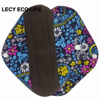

LECY ECO LIFE Reusable Women Feminine Hygiene products, Heavy absorbency night use cloth menstrual pads, printed postpartum pad