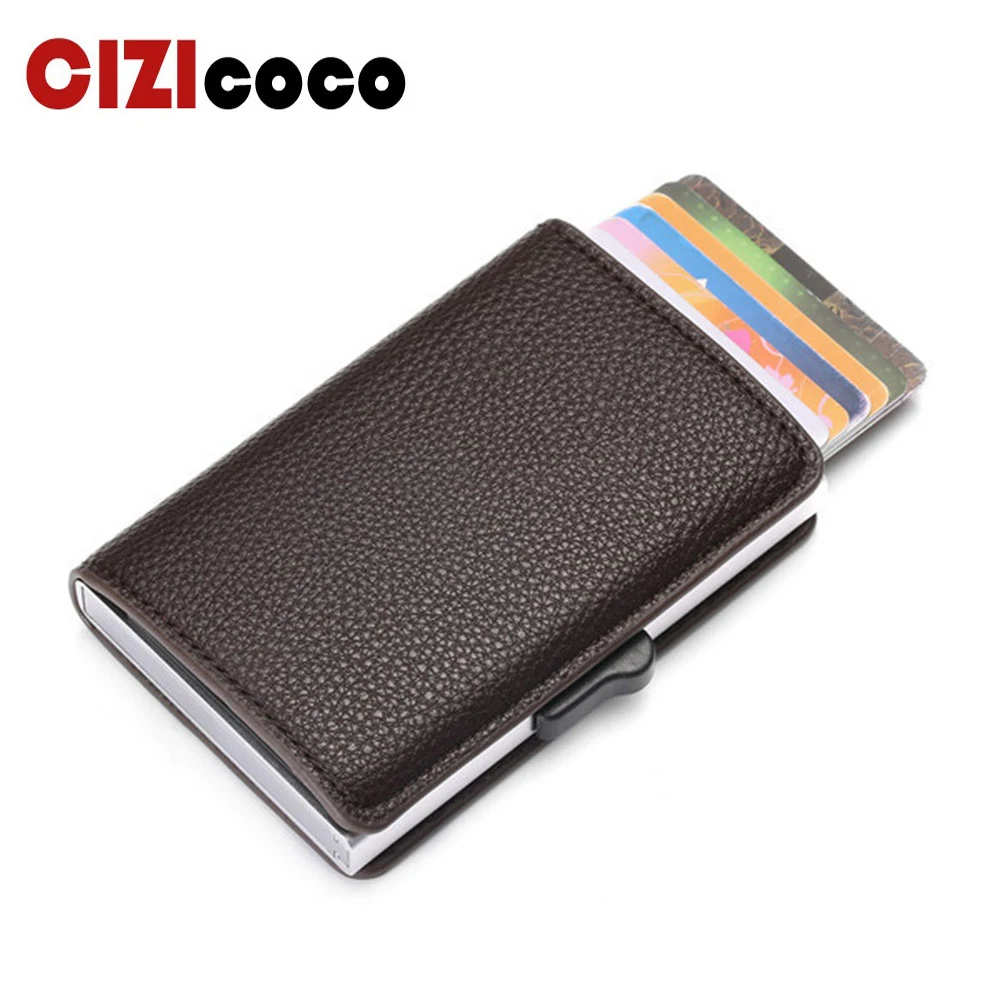 New Arrival PU Leather Men Card Holder RFID Blocking ID Wallet Automatic Pop up Credit Dropshipping Case | Багаж и сумки