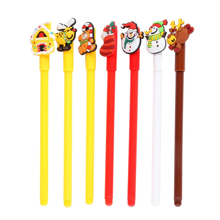 

24 Pcs Creative Cartoon Christmas Series Gel pen Cute Elk Student Stationery Black Pen kawaii christmas estojos escolares