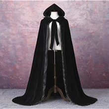 Пальто-накидка с капюшоном бархатная пол Длина в готическом стиле вельветовый плащ готическое, Викка халат средневековая накидка для Хэллоуина плащ