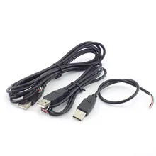 0,3/1/2 M DIY Micro USB A входящий штекер 4 Pin кабель для передачи данных, кабель Разъем Удлинительный шнур питания адаптер для usb-вентилятор устройств E14