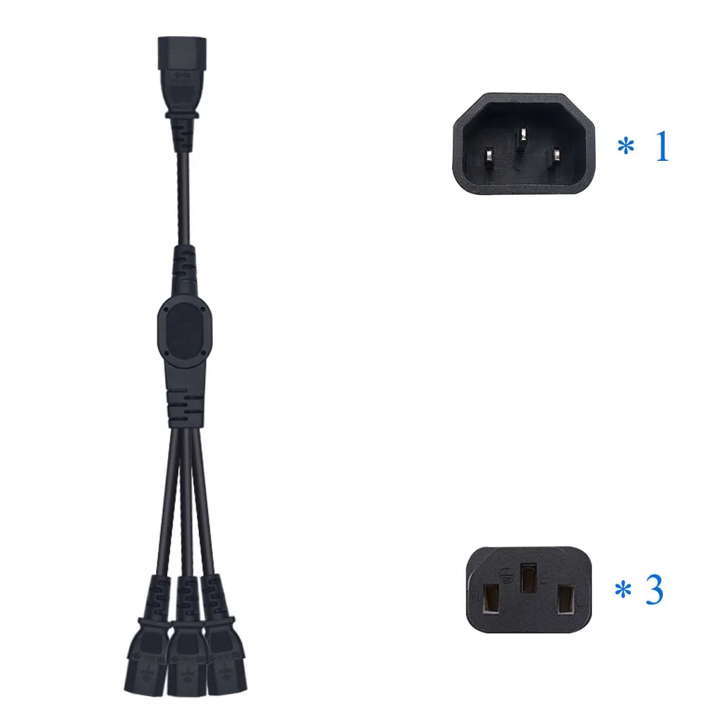 JORINDO 0,6 м/1.96FT IEC320 C14 до 3* C13 удлинитель питания, C14 3 зубец pulg до 3 отверстия C13 разъем адаптера кабель