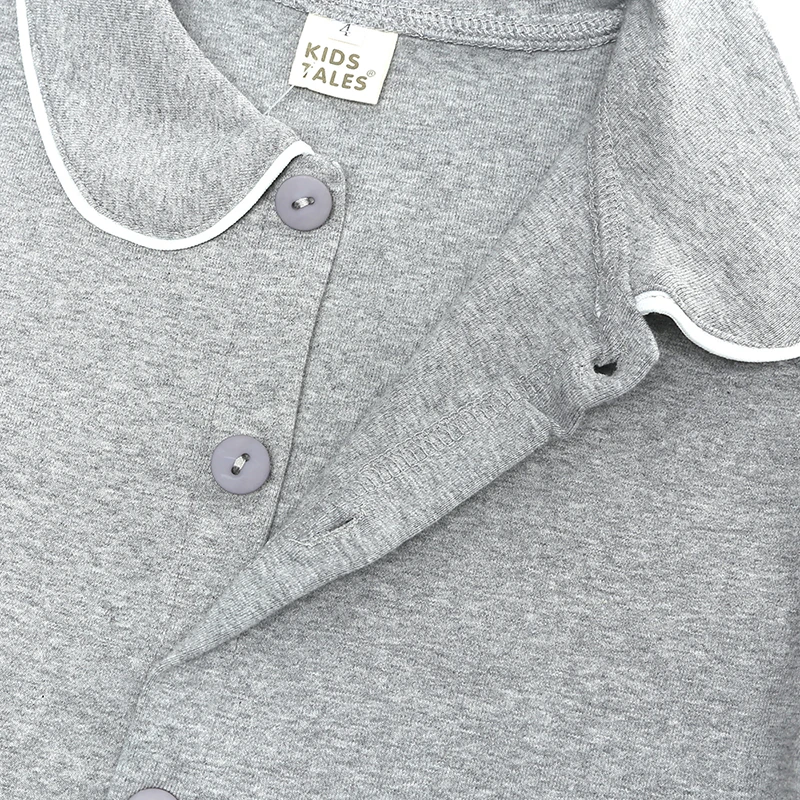 Kids Tales Pajamas for Children Baby Pajamas Sleepwear Soft Cotton Collar Long Sleeve +Pants Home Wear Menino Pajamas for Girls 5