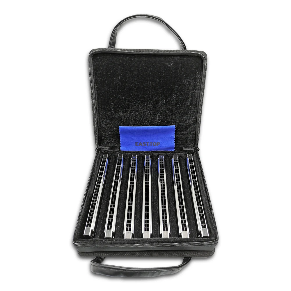 High-Quality Easttop2403 New 24-hole Polyphonic ABCDEFG Tune 7 Sets of Beginner Adult Students Practicing Harmonica Instruments