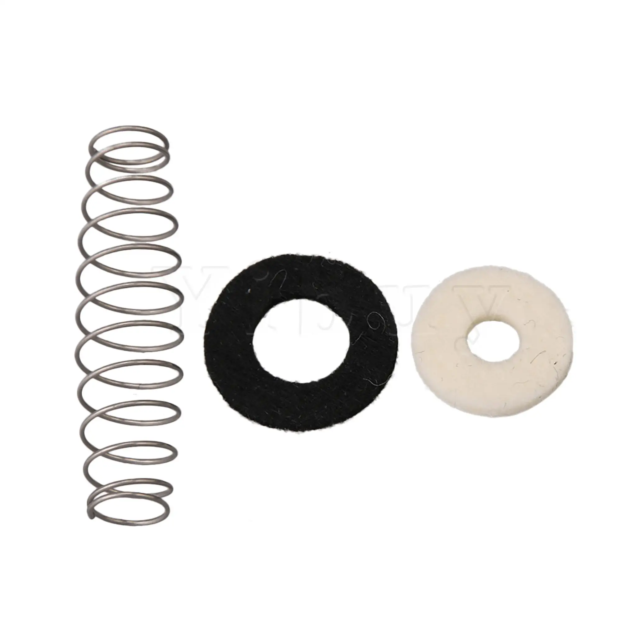 Yibuy Trumpet Piston Spring Valve Guide Cornet Valve Cork Pad Trumpet Set