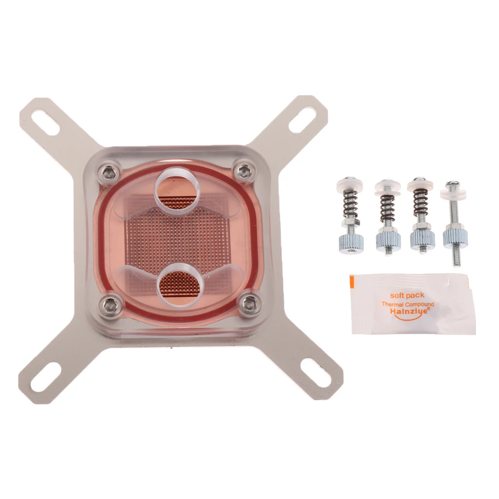 Professional Special CPU Water Cooling Block Waterblock Copper Base Cool #2