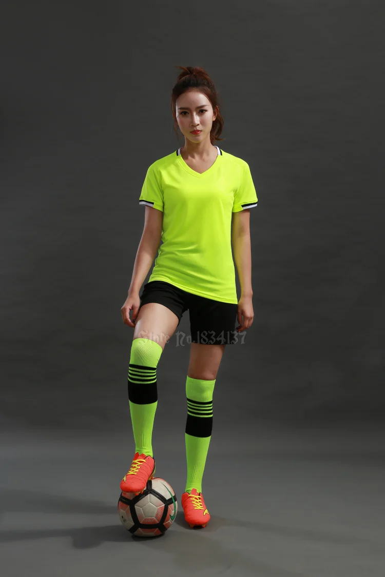 Высокое качество женские футбольные шорты и трикотажные изделия для девочек Survetement пользовательские футбольные униформы наборы для