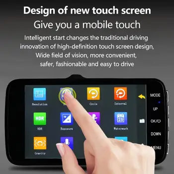 

Night Vision 4 Inch Dual Lens Driving Recorder 1080P 0 Front And Rear Hd Wide Angle Double Lens Video Recorder