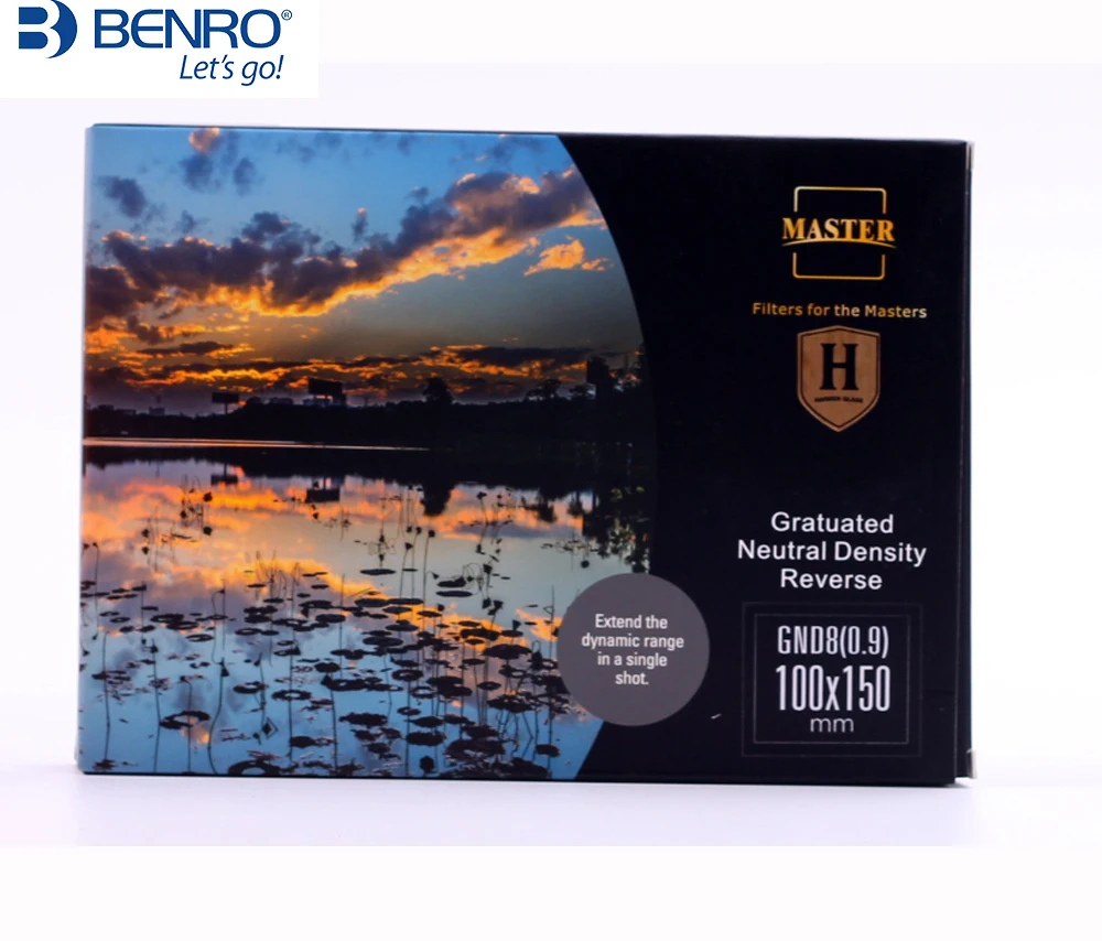 ОБРАТНЫЙ ФИЛЬТР Benro MasterH 100x150 мм GND4 0 6/GND8 9 с вставками из стекла ND фильтр 100