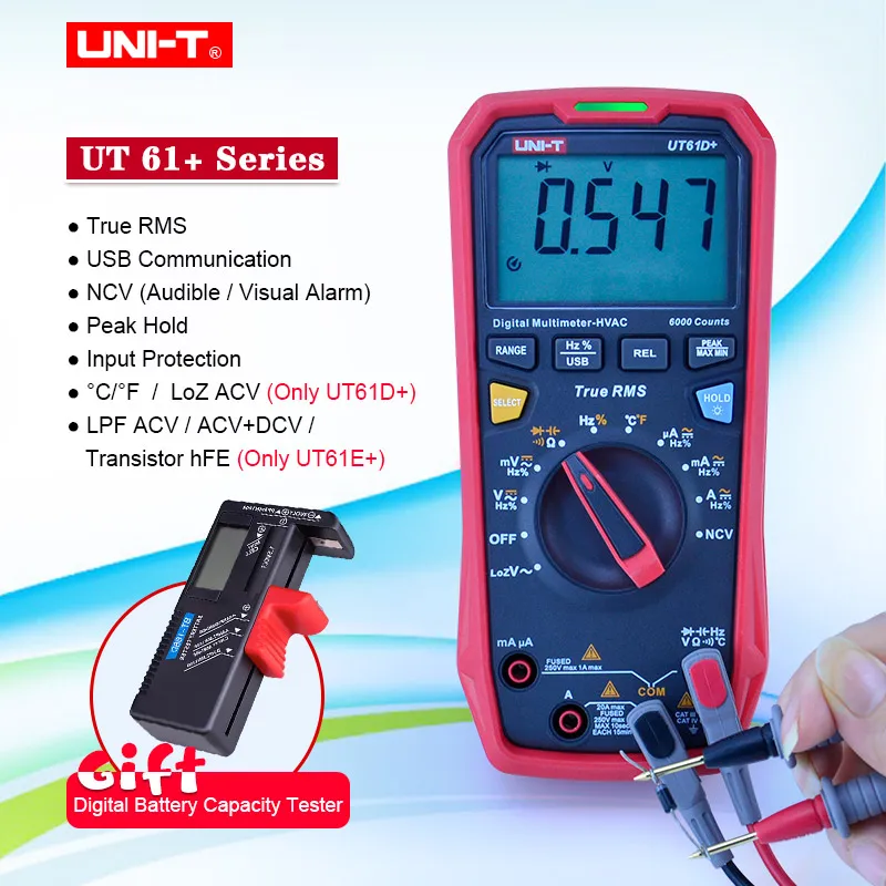Цифровой мультиметр UNI T UT61E + UT61B UT61D истинное среднеквадратичное значение