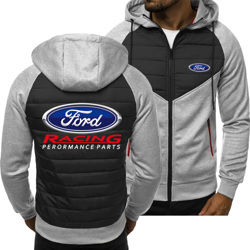 New Spring Autumn Ford Racing Hoodie Men's Fashion Sport Casual Sweatshirts Cardigan Zipper Long Sleeve Jacket | Мужская одежда