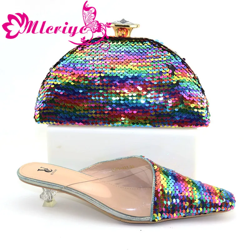 

Mermaid shoes and bag set Italian shoe with matching bag best selling ladies matching shoe and bag Italy shoe and bag