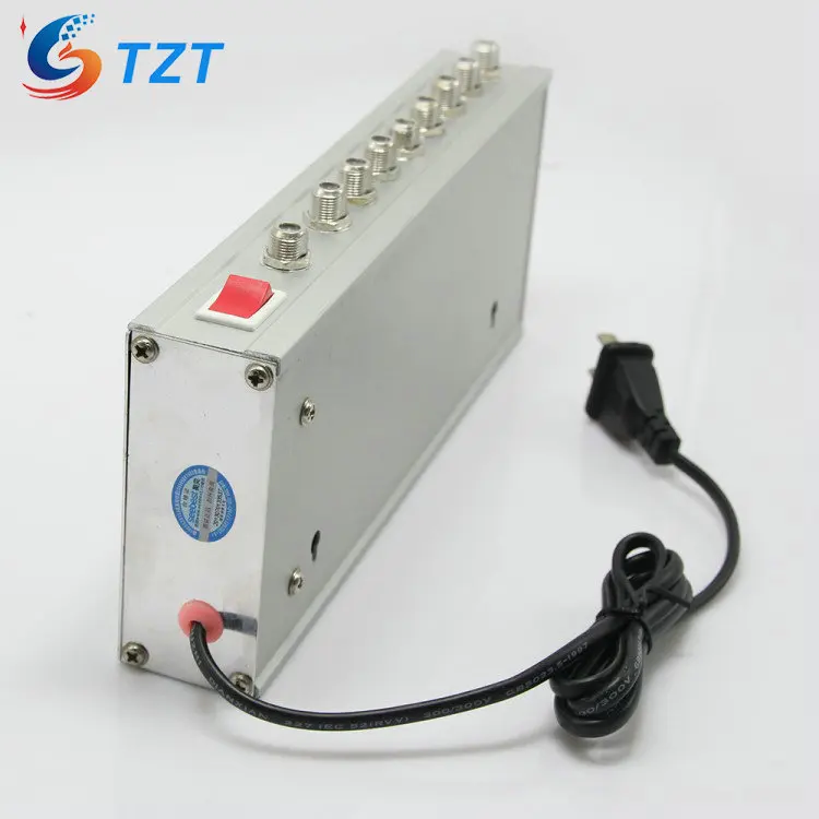 TZT SB 1030M8 8 Way CA Усилитель ТВ сигнала Sat Cable TV разделитель усилителя Booster 30DB|cable amplifier