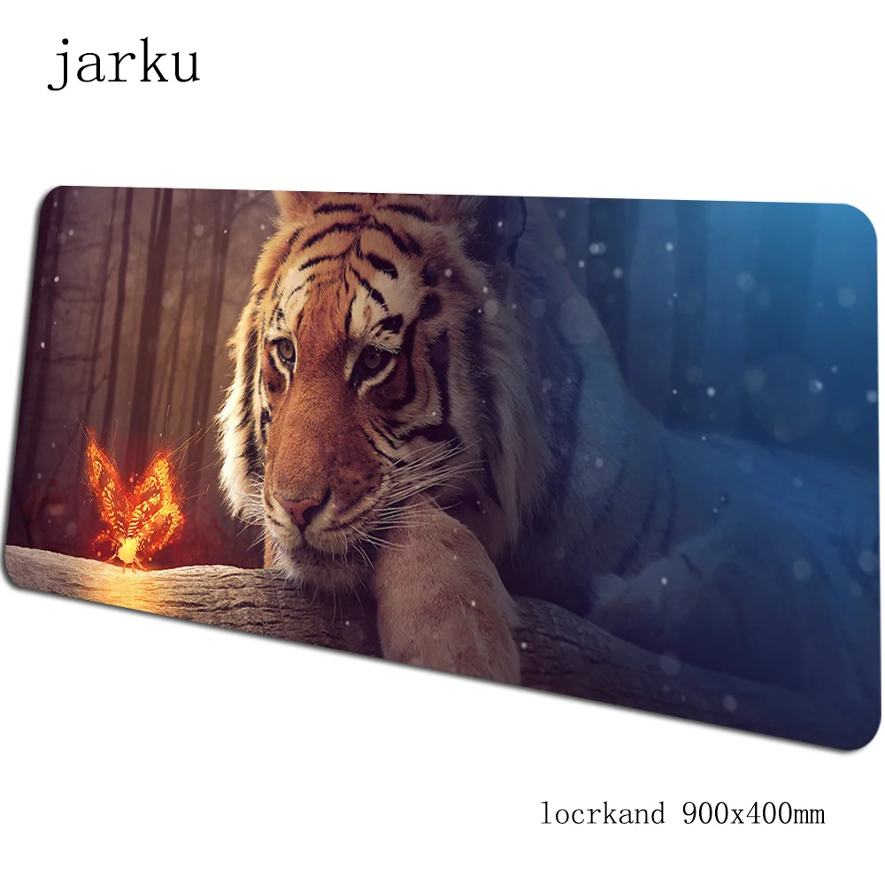 Кошки геймерский коврик для мыши 900x400X3 мм игровой коврик для мыши большой Леопардовый Подарочный блокнот аксессуары для ПК ноутбук Лев падмаус эргономичный коврик