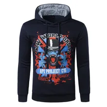 Толстовки Спортивная одежда для мужчин Мода хип хоп кофта с капюшоном Толстовка черная волна печати для мужчин и женщин Moleton