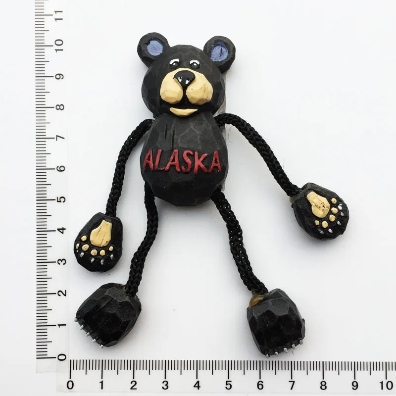 США Alaska Bear Kawaii магниты на холодильник туристический сувенир британская Канада