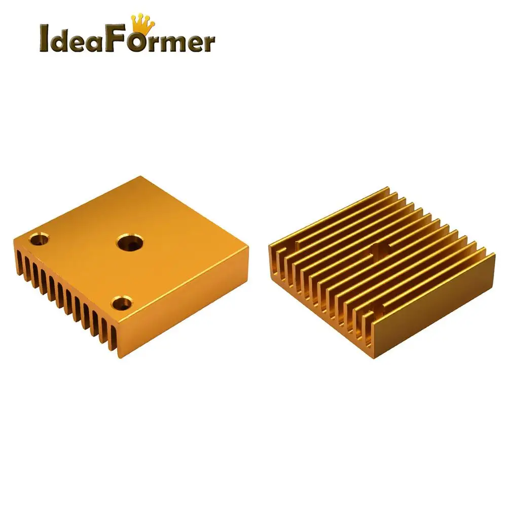 10 шт. 3d принтер Алюминиевый Золотой/черный Радиатор 40X40X11 мм для Makerbot MK7 MK8 экструдер