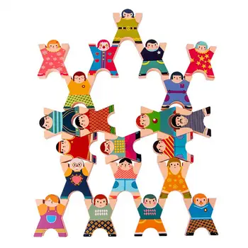 

Hot Hercules Acrobatic Troupe Villain Children Puzzle DIY Building Blocks Stacking Balance Parent-child Interactive Kids Toy