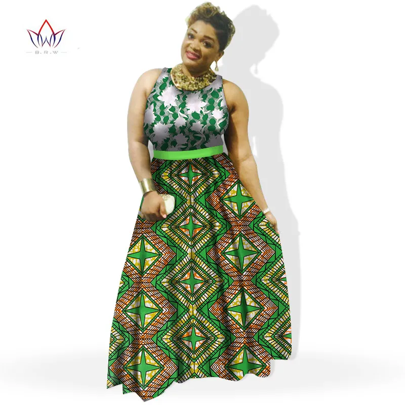 BRW Лето Плюс Размер AfricanSets для женщин кружевной топ и Печатный воск юбка африканская Дашики элегантная юбка набор для леди WY877 - Цвет: 2