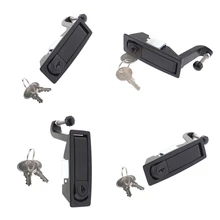 4x RV Baggage Compartment Door Lock- Flush Lever Compression Locking Latch w/ Keys for Boat Door Cabinet Cockpit Floor