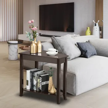 

Trapezoid Side Table, Wooden End Table, Nightstand/Small Tables for Living Room, Accent Tables, Side Table for Small Spaces