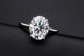 

Starsgem 4ct 18K Excellent Moissanite Wedding Ring for Girl Test Passed Positive 18K Moissanite Ring for Women