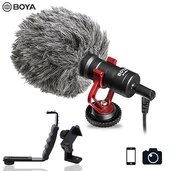 

BOYA BY-MM1 Compact On-Camera Video Microphone Youtube Vlogging Recording Mic for iPhone Nikon Canon DSLR Smooth Q Feiyu Gimbal