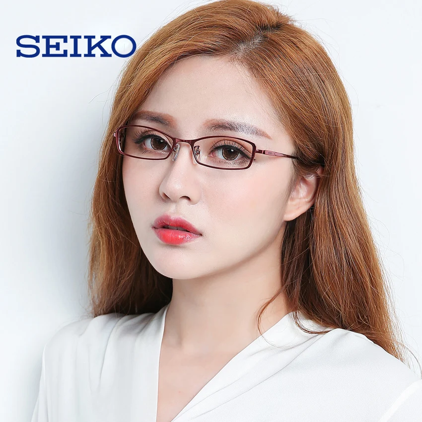 SEIKO Pure titanium очки, оправа для женщин, тяжелая близорукость, высокая диоптрия, маленькие оправы для очков по рецепту H02046