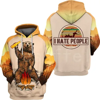 

Tessffel Animal Bear Hunting I hate people Love Camping Funny NewFashion 3DPrint Zipper/Hoodies/Sweatshirts/Jacket/Men/Women S23