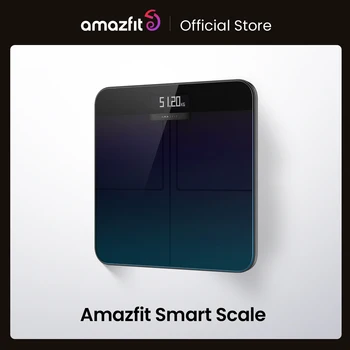 2020 New Amazfit Smart Scale Bathroom Wifi Connect Body Fat Record 180KG Health Report LCD Dot Display 1