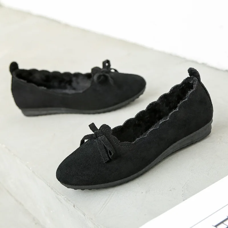 

Spring And Autumn Bow Flat Light Weight Comfortable Moccosins Retro Korean-style Versatile Soft-Sole Korean-style Shoes Flat Hee