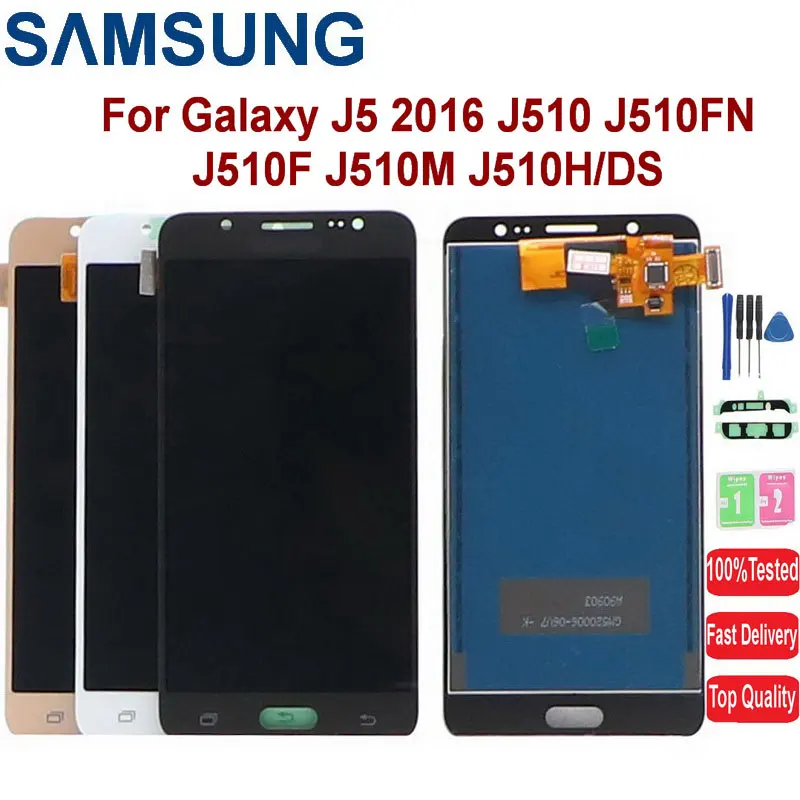 ЖК-дисплей для Samsung Galaxy J5 2016 J510 J510FN J510F J510M J510H /DS сенсорный экран с дигитайзером в
