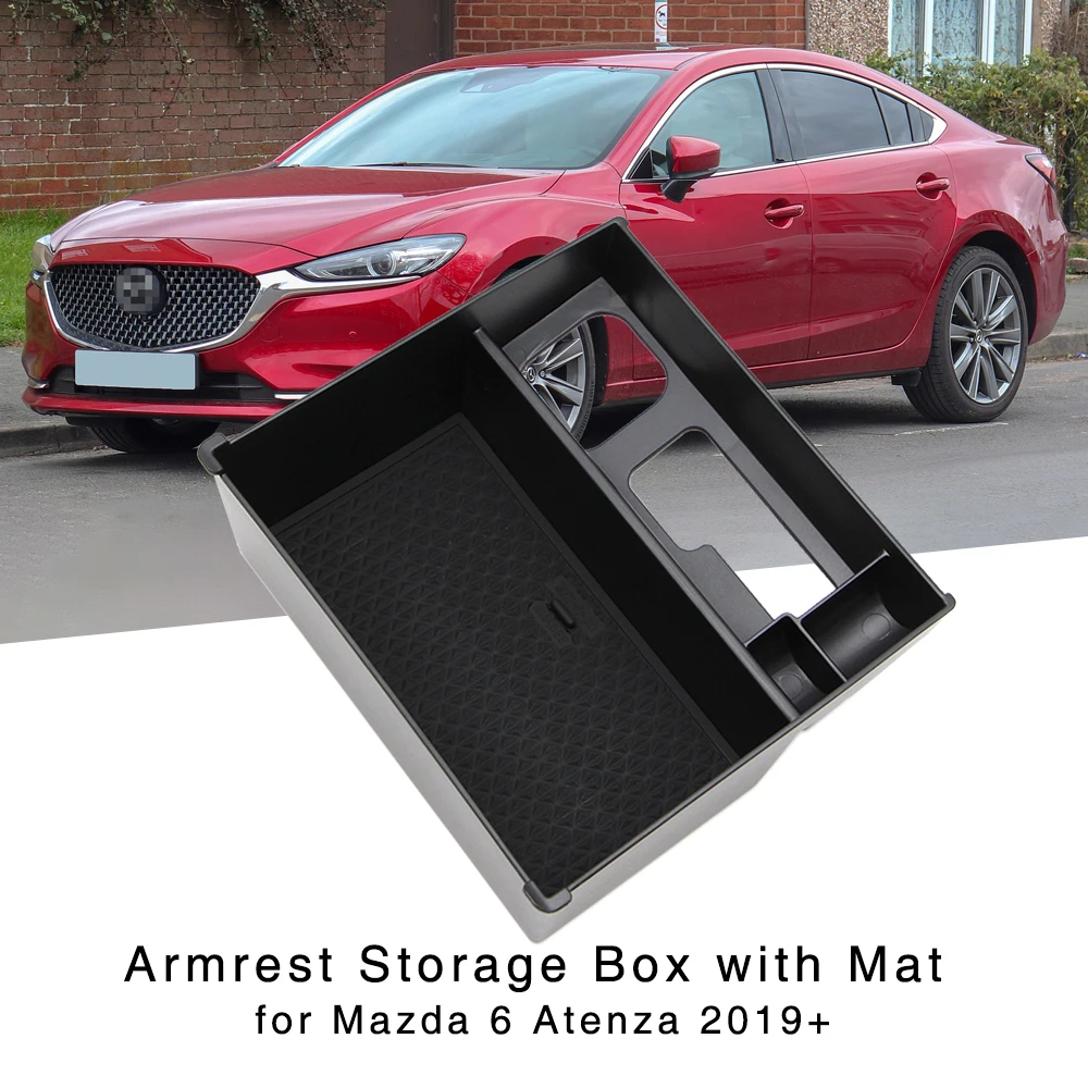 Center Console Armrest Storage Box for Mazda 6 Atenza 2018 2019 2020 Interior Organizer Holder Tray with Mat | Автомобили и