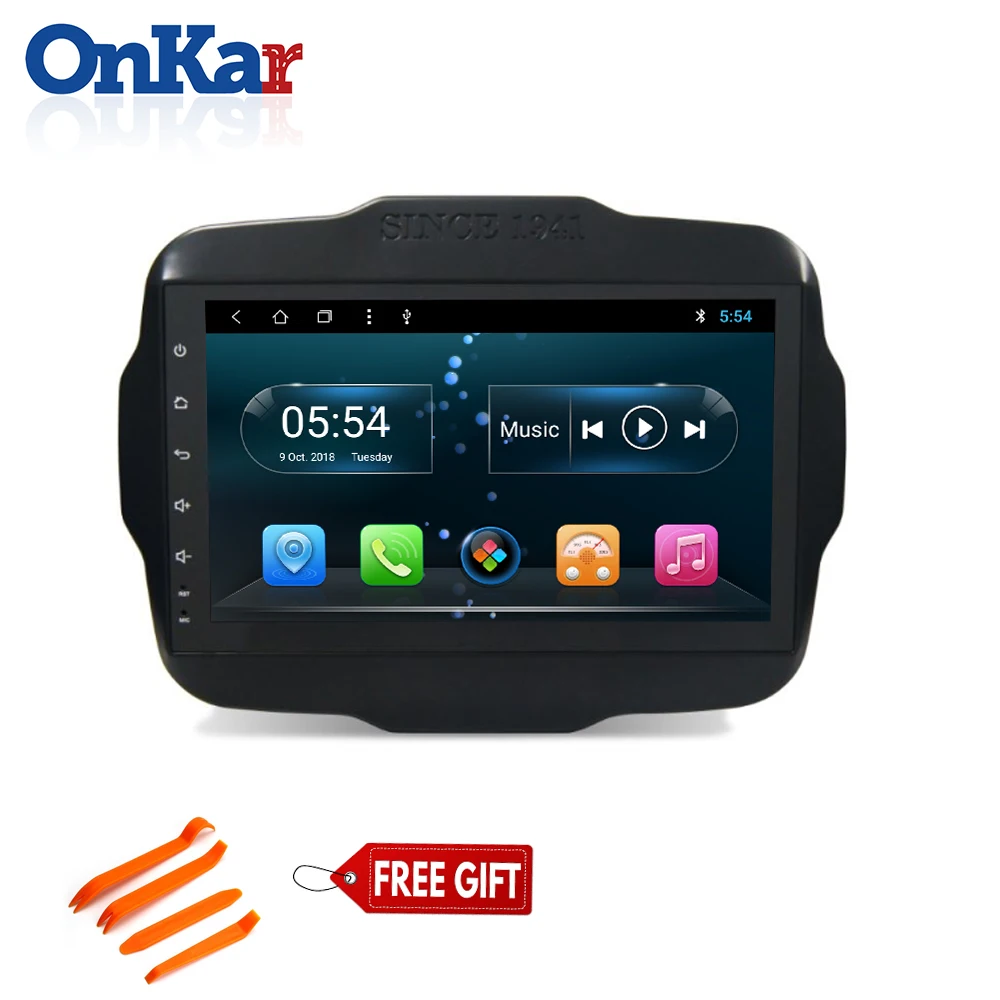 ONKAR Автомобильный мультимедийный GPS навигатор для Jeep Renegade 2015 2016 с 9 дюймовым