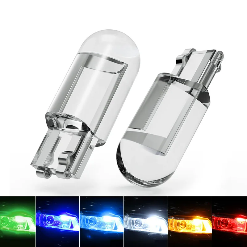 10Pcs 12V T10 W5W 194 168 LED Super Bright COB Auto Interior Car Light