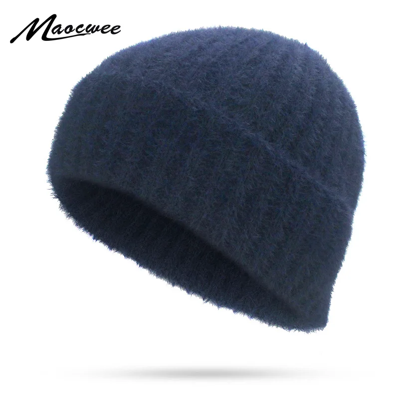 

2019 New Fashion Winter Beanie Hat For Women Soild Color Outdoor Warm Thick Hedging Cap Crochet Knitted Soft Wool Beanies Hats