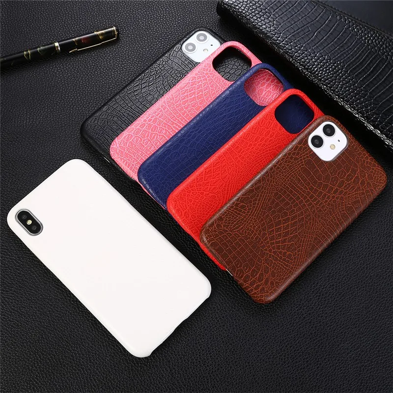 

Business Crocodile pattern Phone Cover Case For Iphone X 11 pro Xs Max Xr 10 8 7 6 6s Plus SE 4.7 Luxury pu leather Coque Fundas