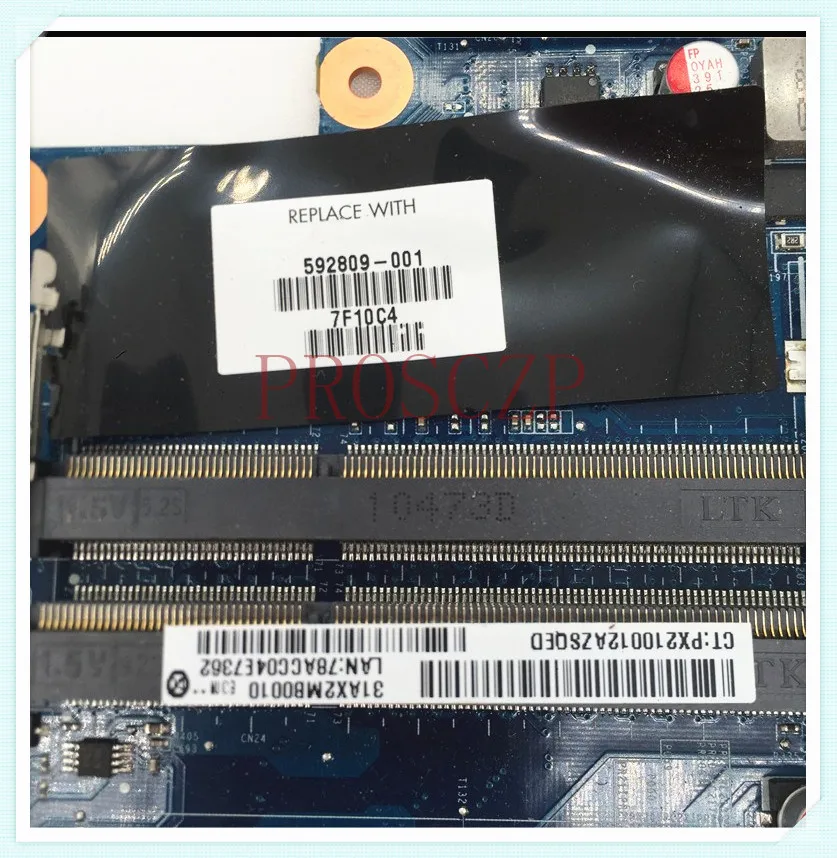 Placa-mãe de Laptop Totalmente Testada para hp 592809001 592809501 592809601 Placa-mãe para hp G42 G62 Cq42 Cq62 Da0ax2mb6e1 Rev e Ddr3 100 - Imagem 2