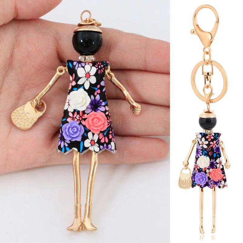 Keychain Charms Women Keychain Bag Flower Keychain Women Flowers
